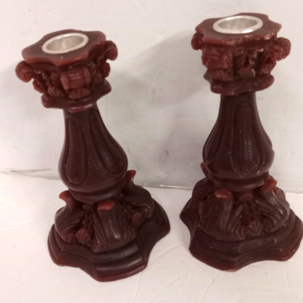 2 Pair Vintage Habitat London Wax Candle Stands